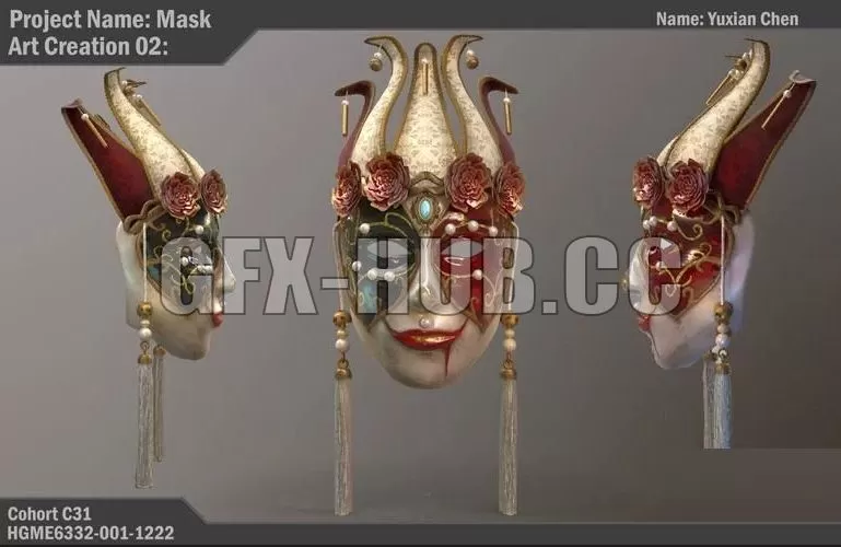 PBR Game 3D Model – Mask