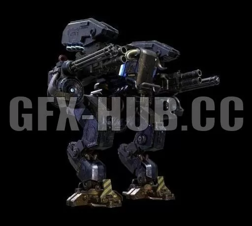 PBR Game 3D Model – Mech Kaino