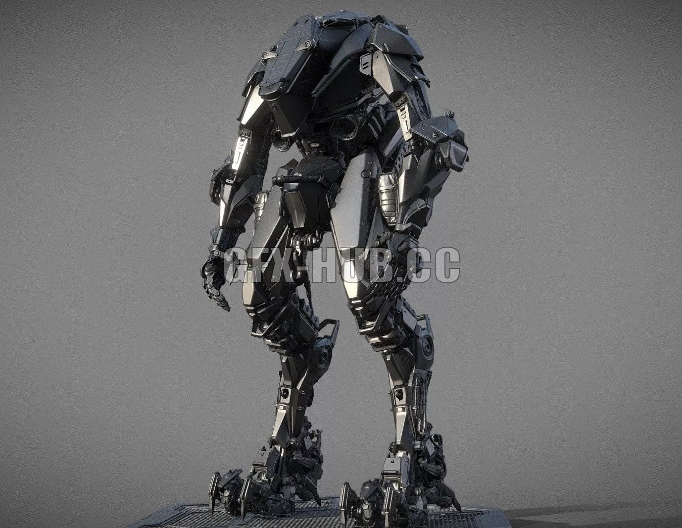 PBR Game 3D Model – Mech