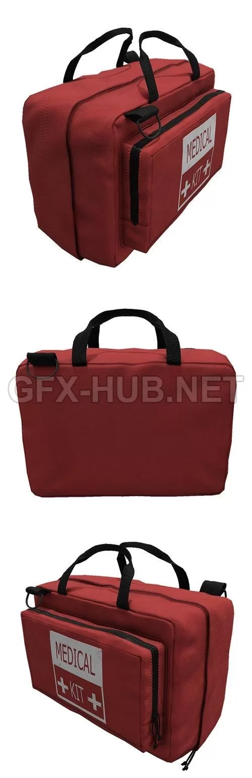 PBR Game 3D Model – Medic Bag