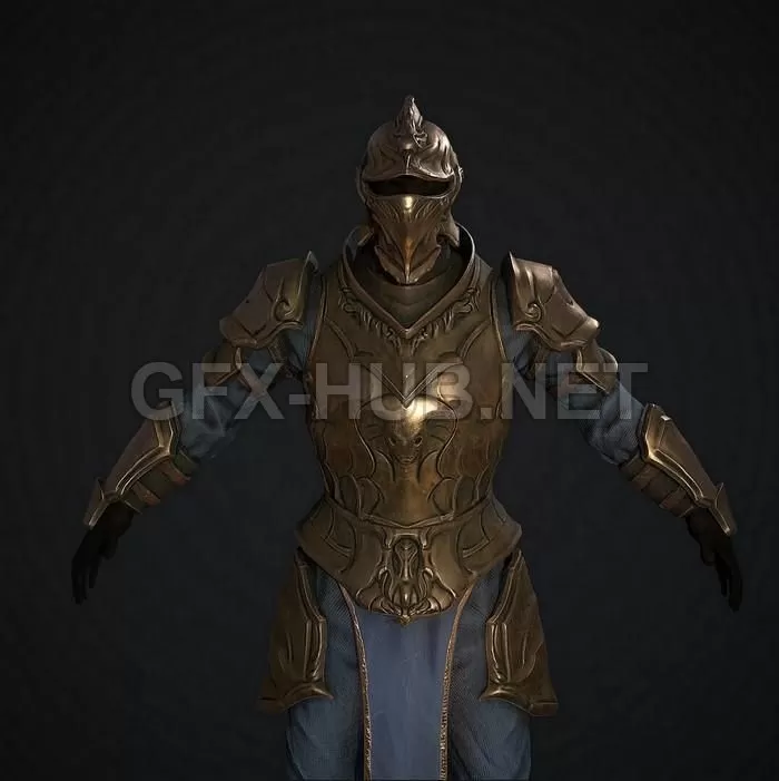PBR Game 3D Model – Medieval Armour