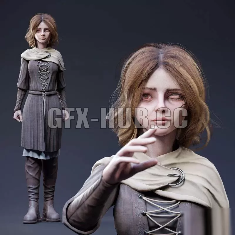 PBR Game 3D Model – Melina 3D fanart