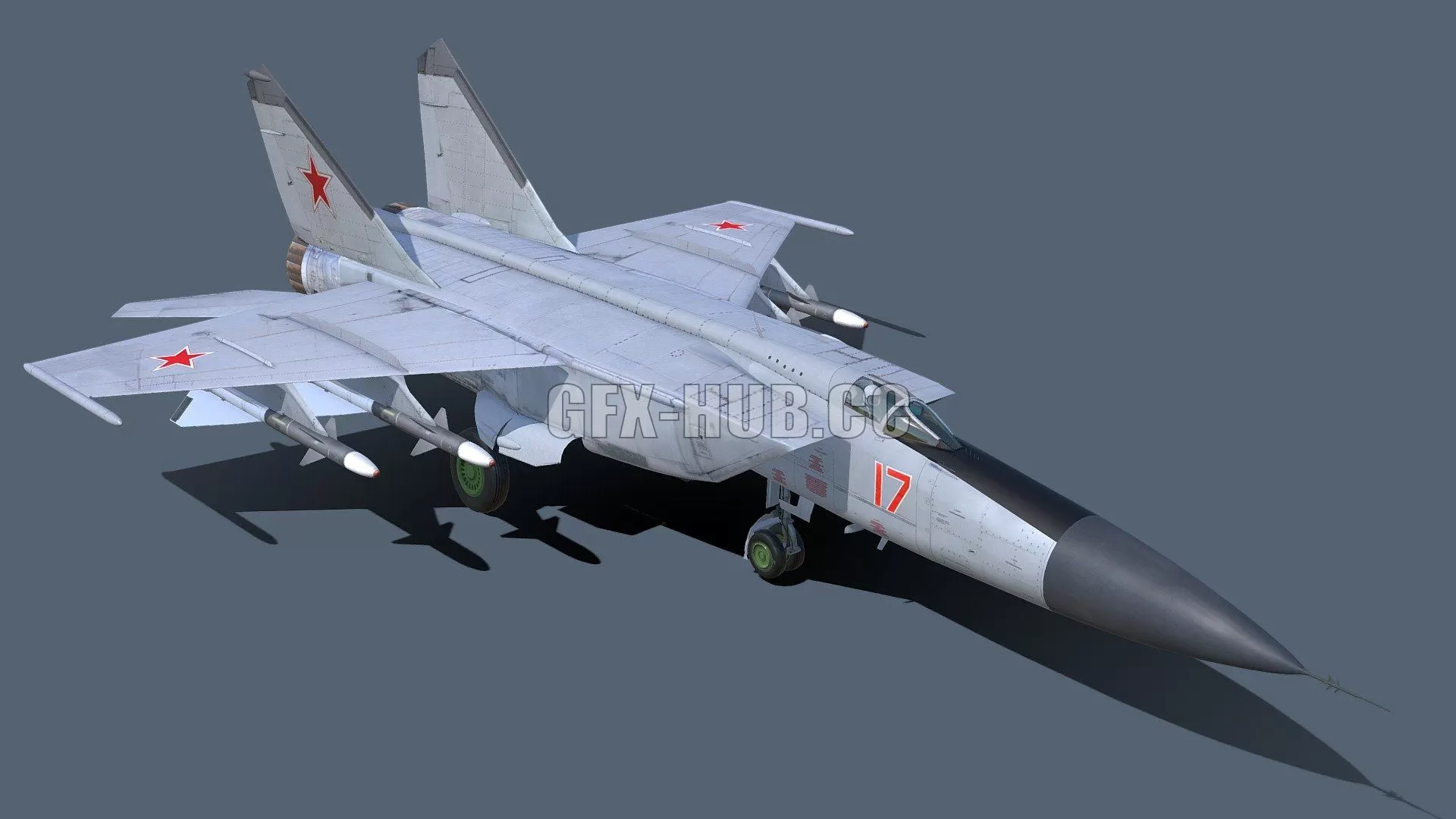 PBR Game 3D Model – Mig-25P
