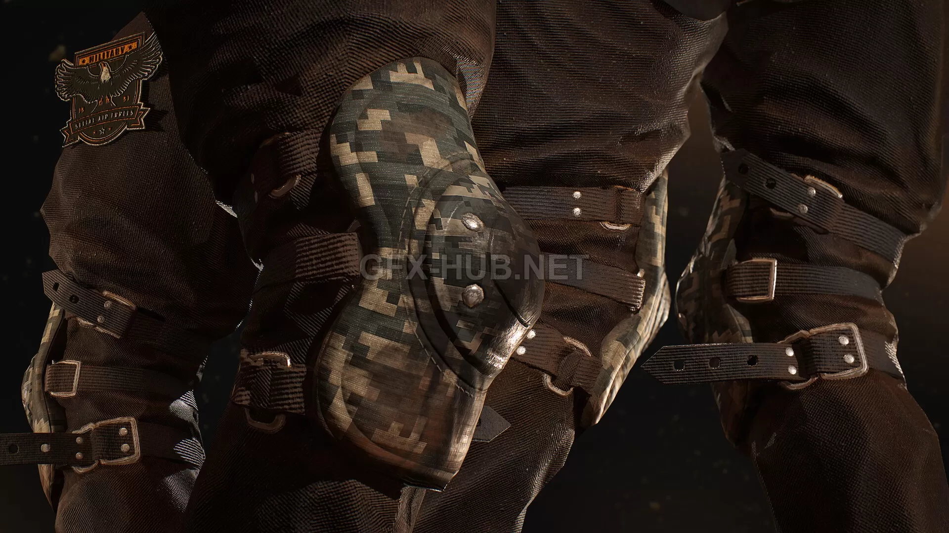 PBR Game 3D Model – Military Arm – Game Ready Asset