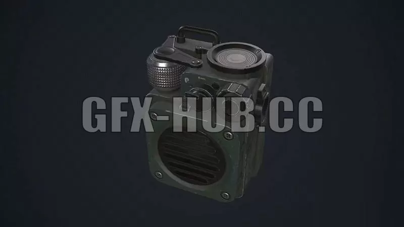 PBR Game 3D Model – MILITARY GRADE SPEKAER GAME READY ASSET