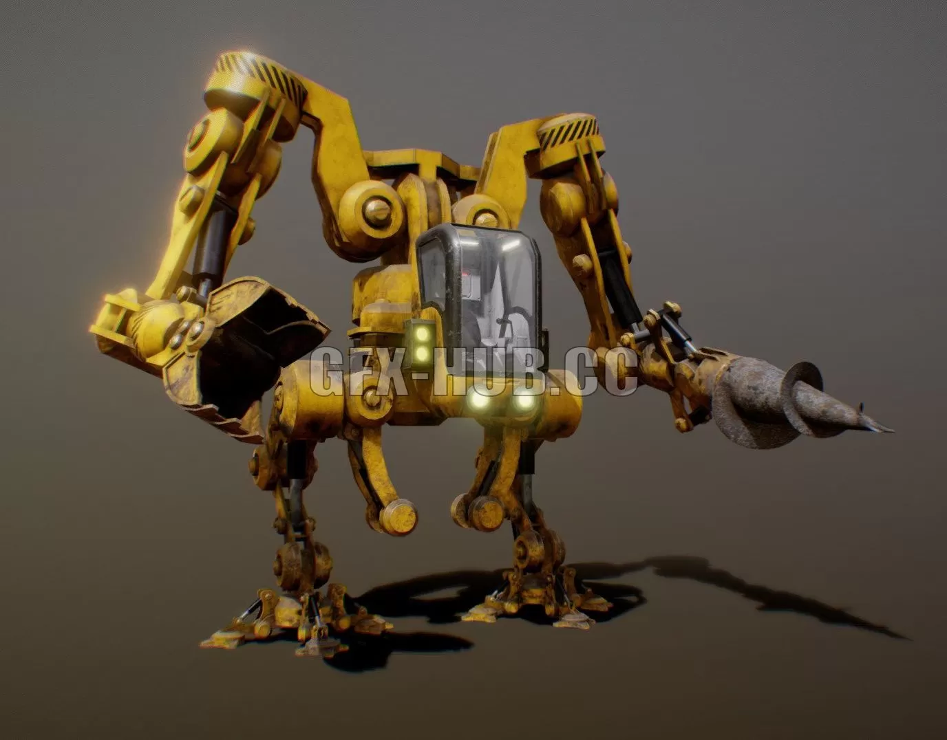 PBR Game 3D Model – MINING MECH ANIMATIONS