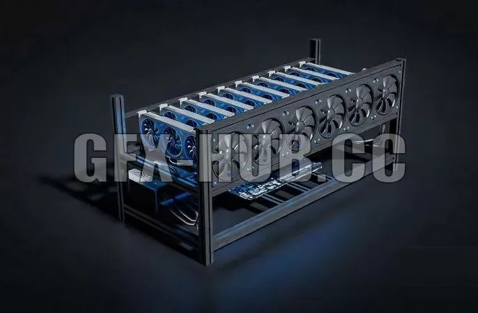 PBR Game 3D Model – Mining Rig