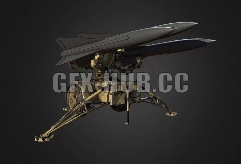 PBR Game 3D Model – Missile Launcher