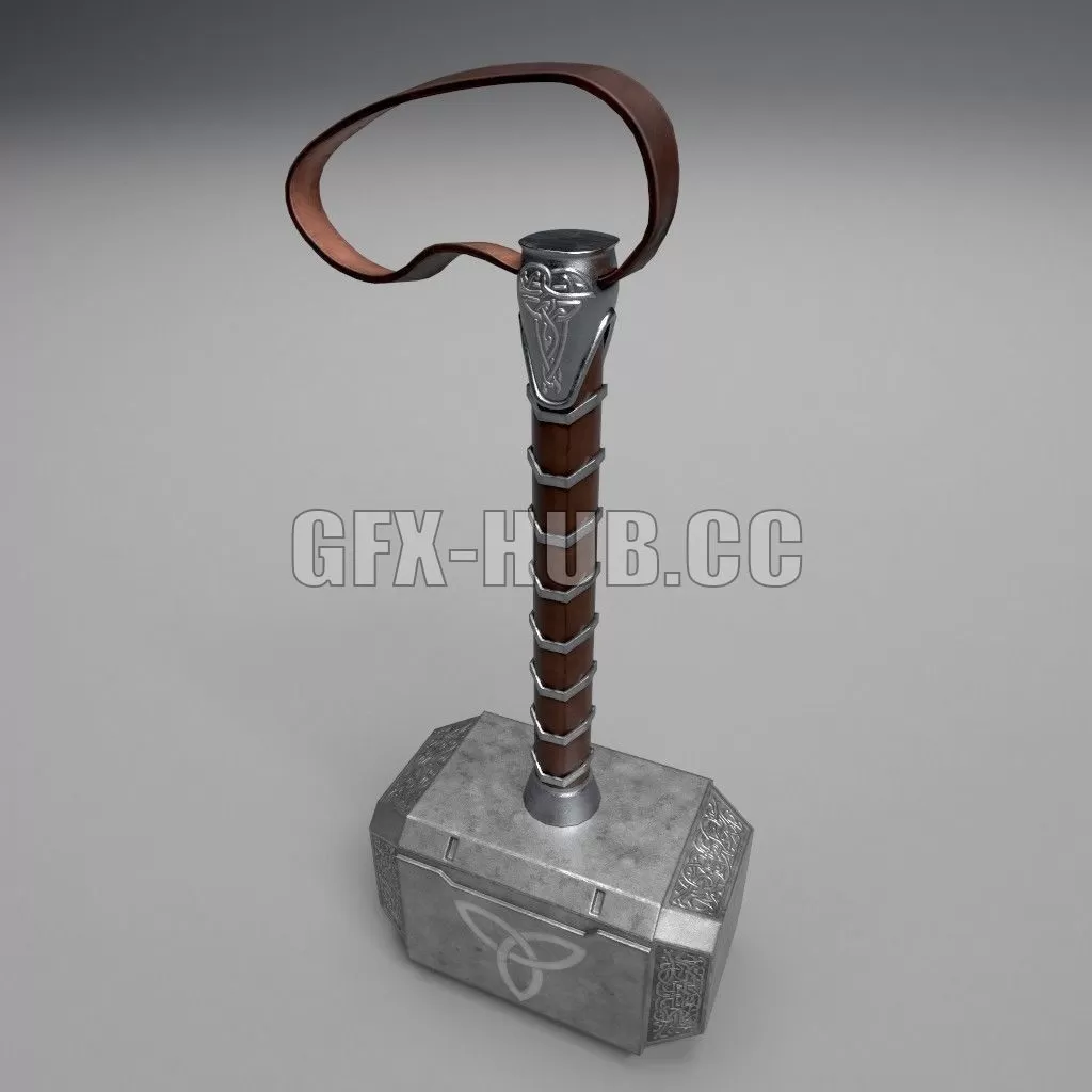 PBR Game 3D Model – Mjolnir