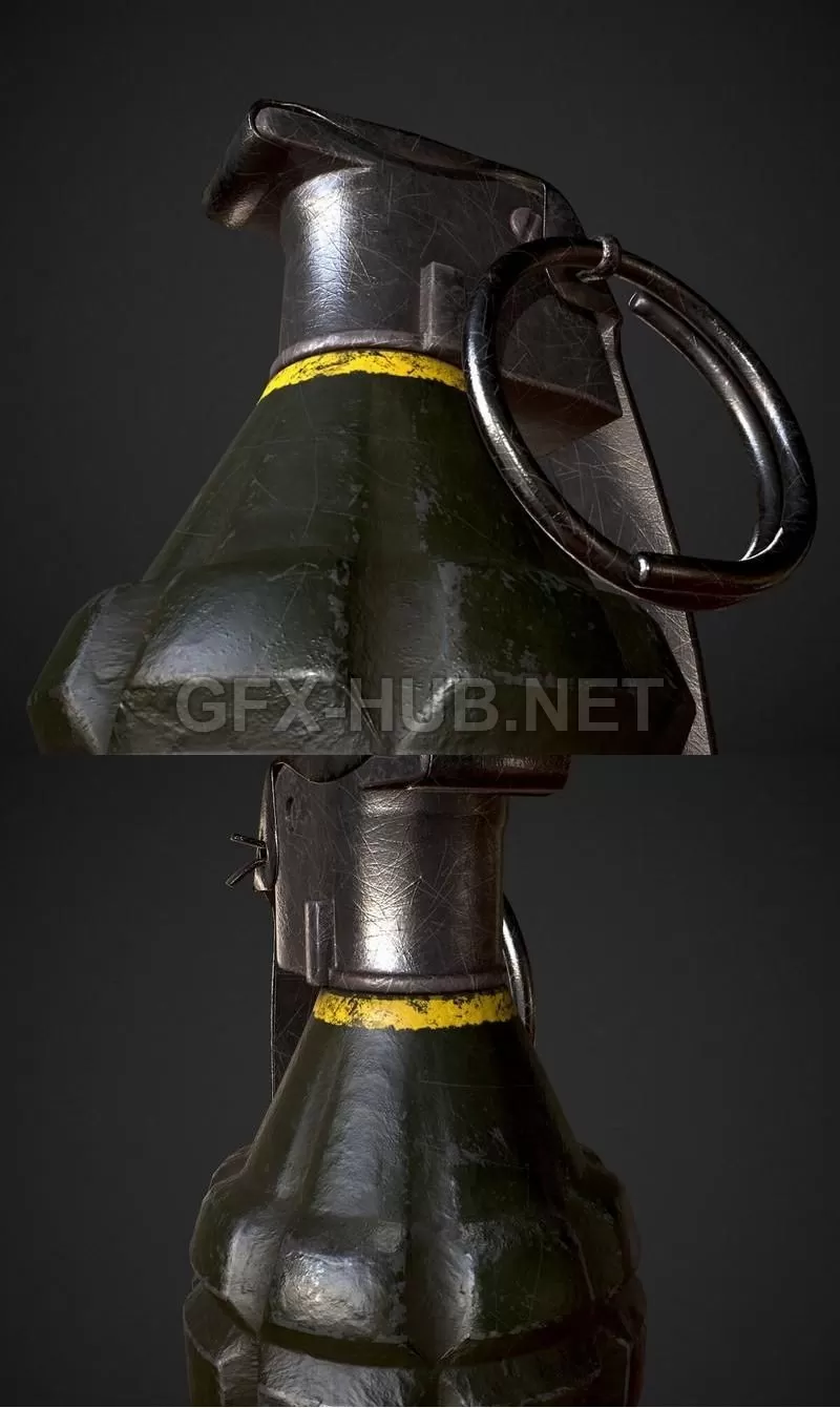 PBR Game 3D Model – MK2 Grenade
