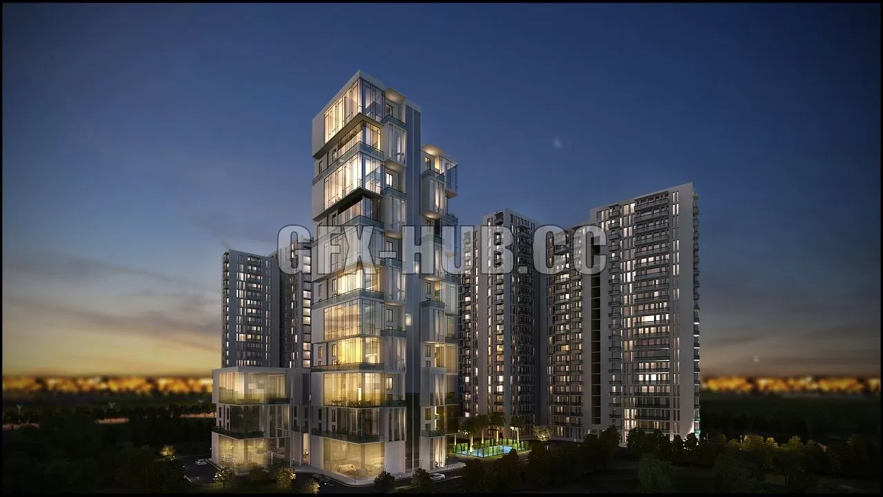 PBR Game 3D Model – Modern Scyscraper