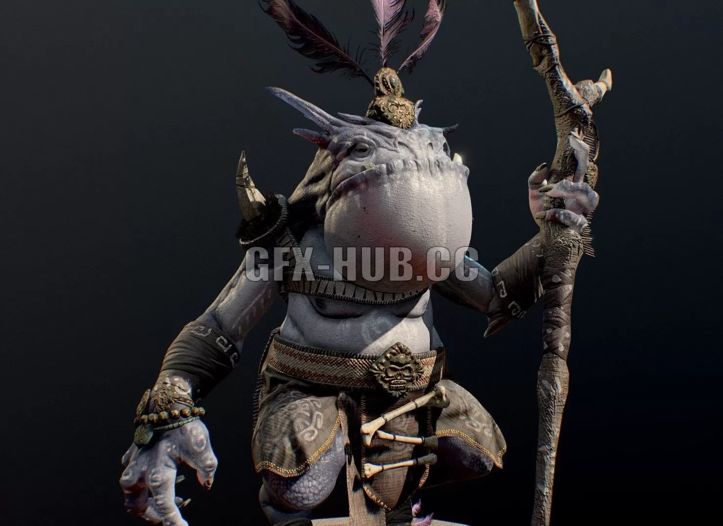 PBR Game 3D Model – Moki