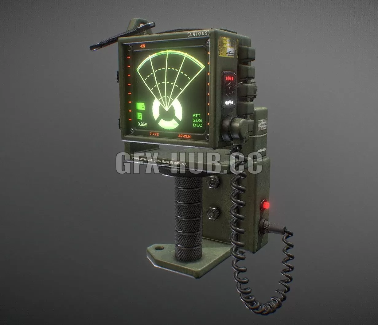 PBR Game 3D Model – Motion tracker from Alien