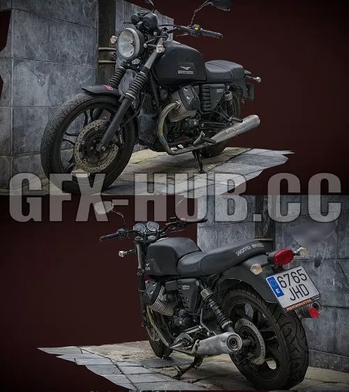 PBR Game 3D Model – MOTO V7 photogrammetry scan