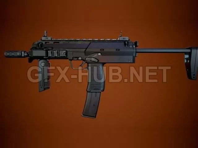 PBR Game 3D Model – MP 7