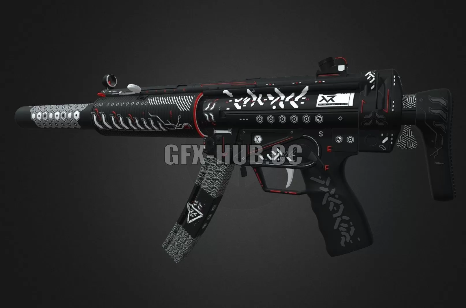 PBR Game 3D Model – MP5 STIGMA