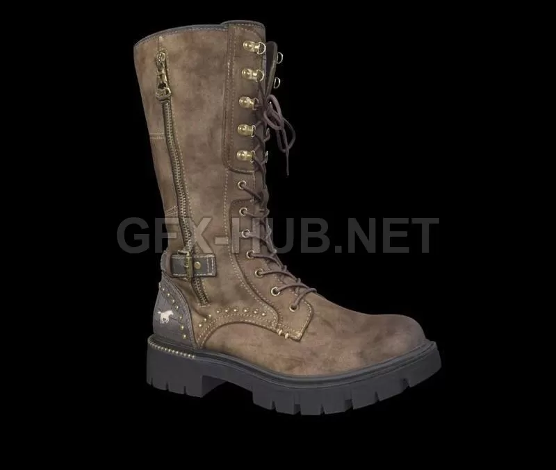 PBR Game 3D Model – Mustang Platform High shoe