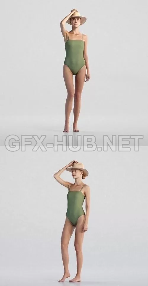 PBR Game 3D Model – Natalia 1036