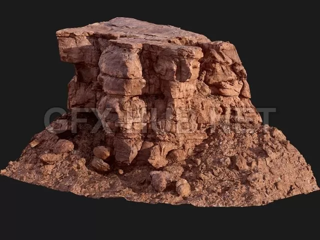 PBR Game 3D Model – Nature Rock 01