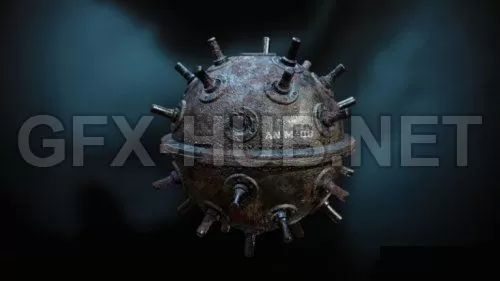 PBR Game 3D Model – Naval Mine