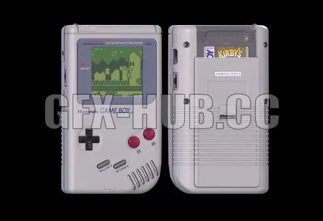 PBR Game 3D Model – Nintendo Gameboy