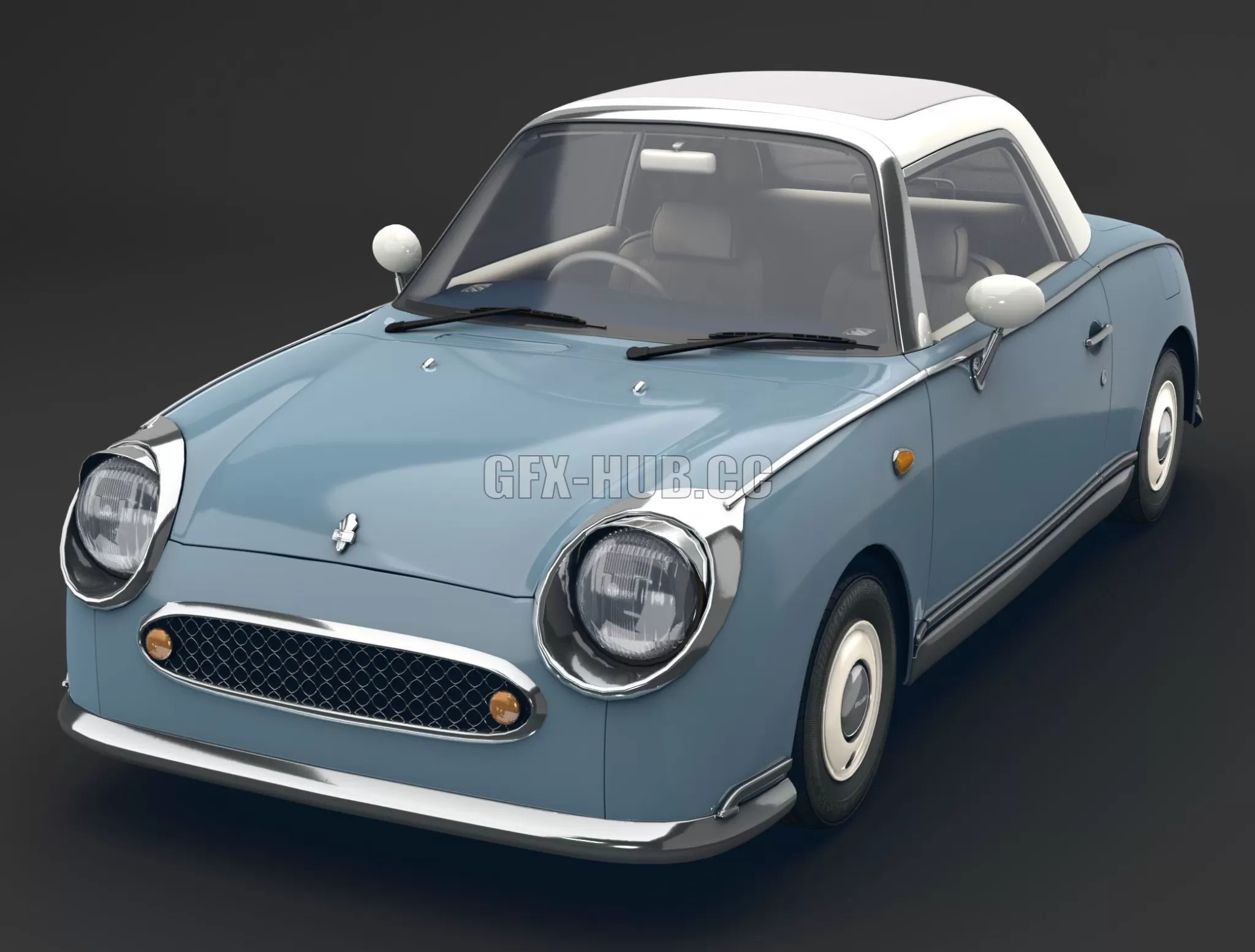PBR Game 3D Model – Nissan Figaro 1991