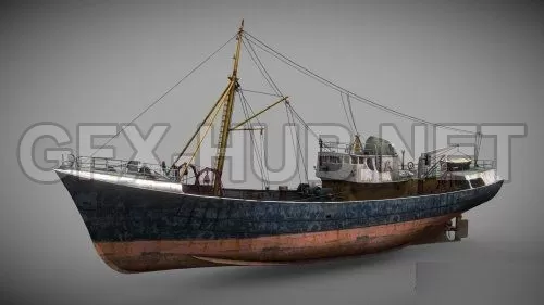 PBR Game 3D Model – North Sea Trawler