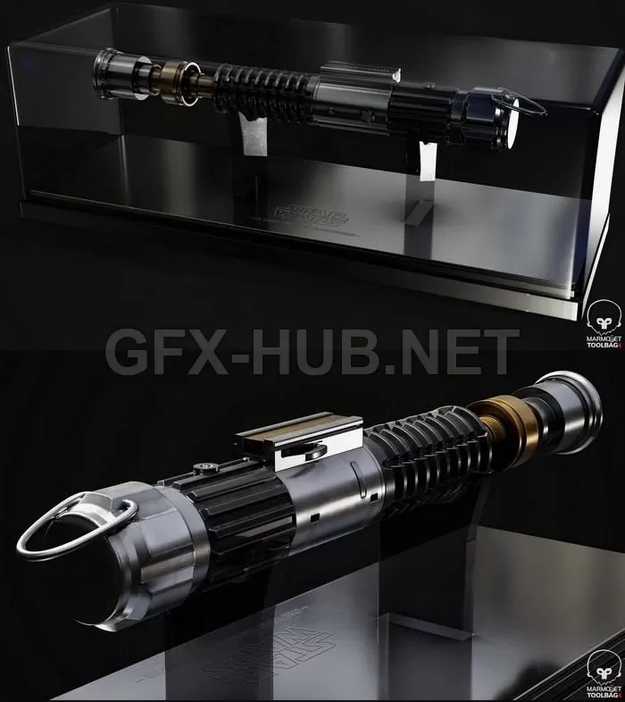 PBR Game 3D Model – Obi-Wan Kenobi Lightsaber