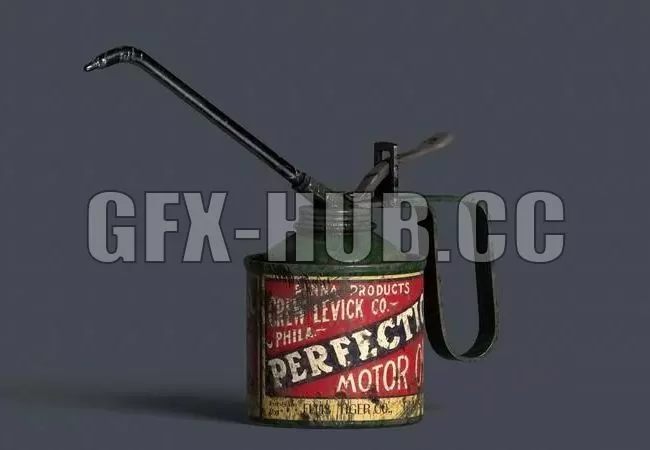 PBR Game 3D Model – Oilcan Texture