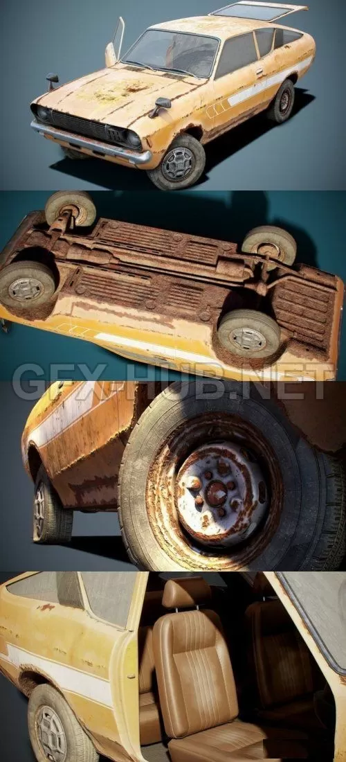 PBR Game 3D Model – Old Classic Coupe