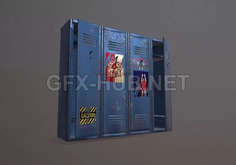 PBR Game 3D Model – Old Locker PBR