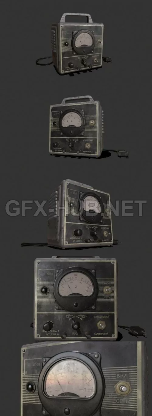 PBR Game 3D Model – Old measuring device PBR