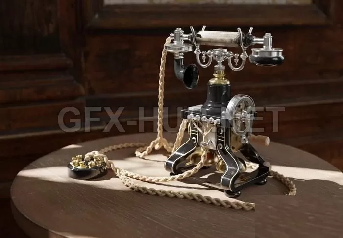 PBR Game 3D Model – Old Telefon