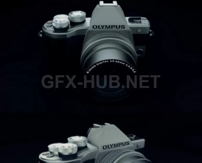 PBR Game 3D Model – Olympus camera