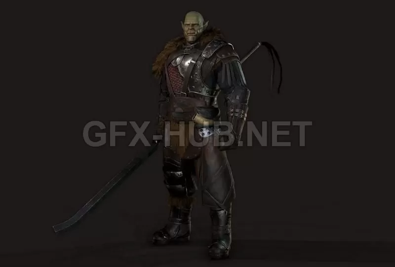 PBR Game 3D Model – Orc Marauder PBR