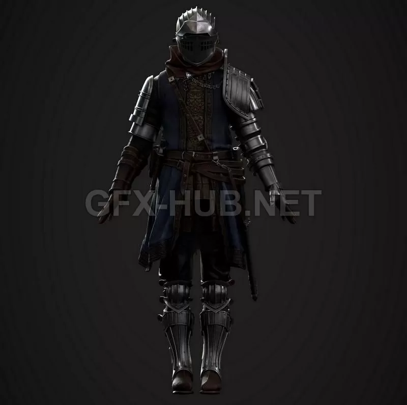 PBR Game 3D Model – Oscar Knight of Astora