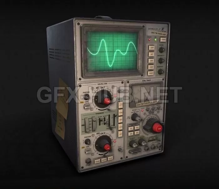 PBR Game 3D Model – Oscilloscope PBR