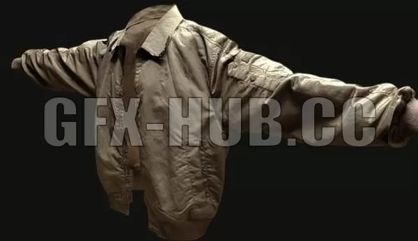 PBR Game 3D Model – PBR Brown jacket (3D Scanned)