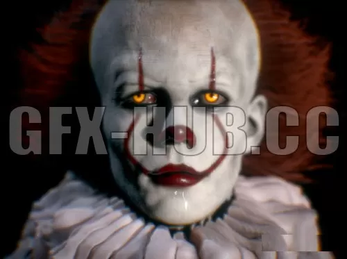 PBR Game 3D Model – PennywiseThe Dancing Clown (It)