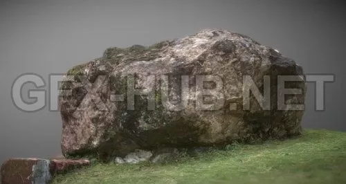 PBR Game 3D Model – Photogrammetry Rock 02 (obj, tex)