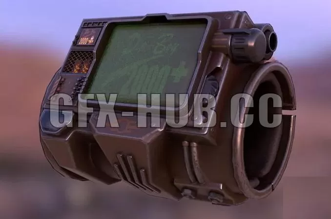 PBR Game 3D Model – Pip Boy 2000