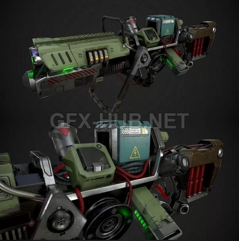 PBR Game 3D Model – PlasmaGun Concept PBR