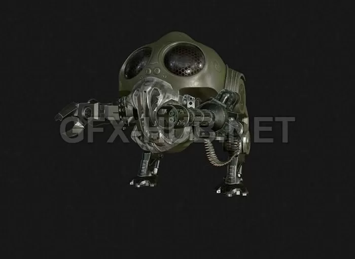 PBR Game 3D Model – Pollywog robot