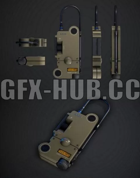 PBR Game 3D Model – Portable Digital Radio