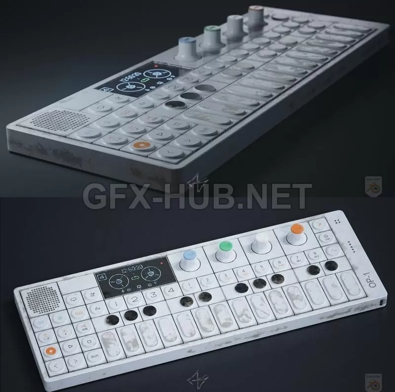 PBR Game 3D Model – Portable synthesizer