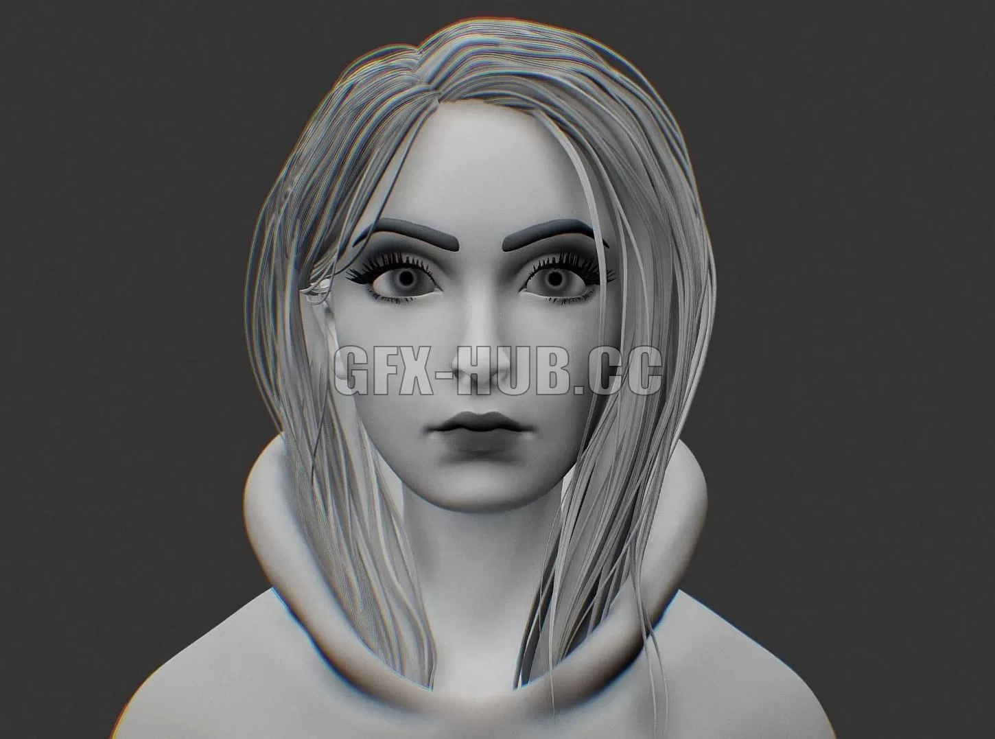 PBR Game 3D Model – Portrait bust sculpt