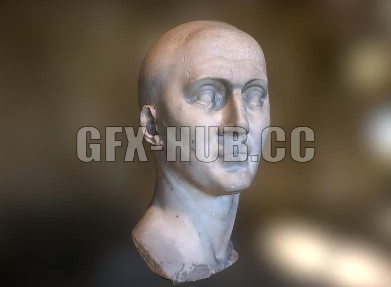 PBR Game 3D Model – Portrait of a priest of Isis