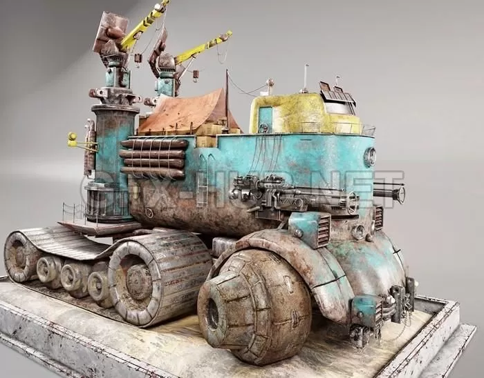 PBR Game 3D Model – Post Apocalyptic Car