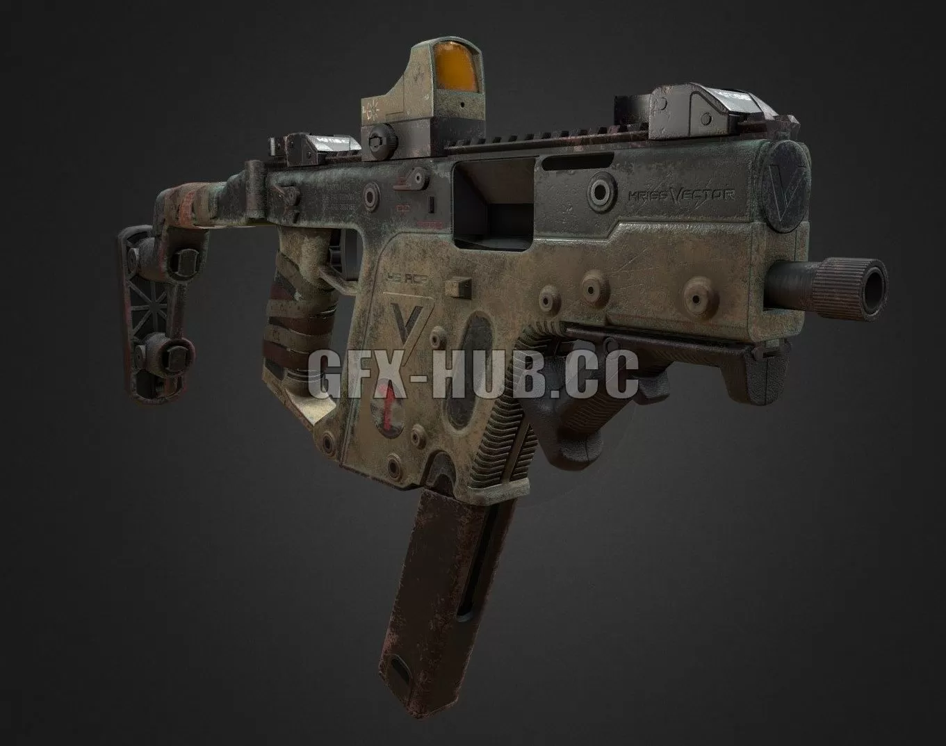 PBR Game 3D Model – Post-Apocalyptic Kriss Vector