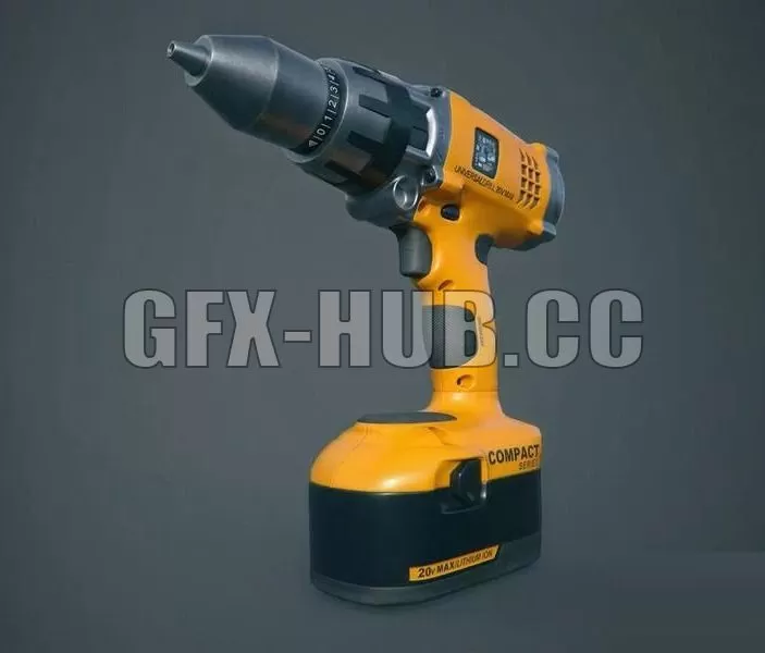 PBR Game 3D Model – Power Drill